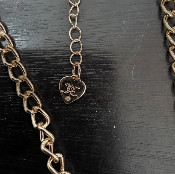 Juicy Couture Gold Chain Necklace with Bow Pendant - Picture 3 of 4